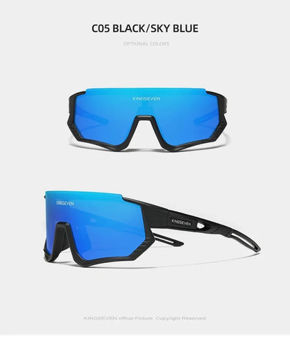 KINGSEVEN Cycling Anti-UV Sunglasses Men Women Bicycle Glasses UV400 Polarized Fishing Bike Climbing Large Frame Sports Eyewear