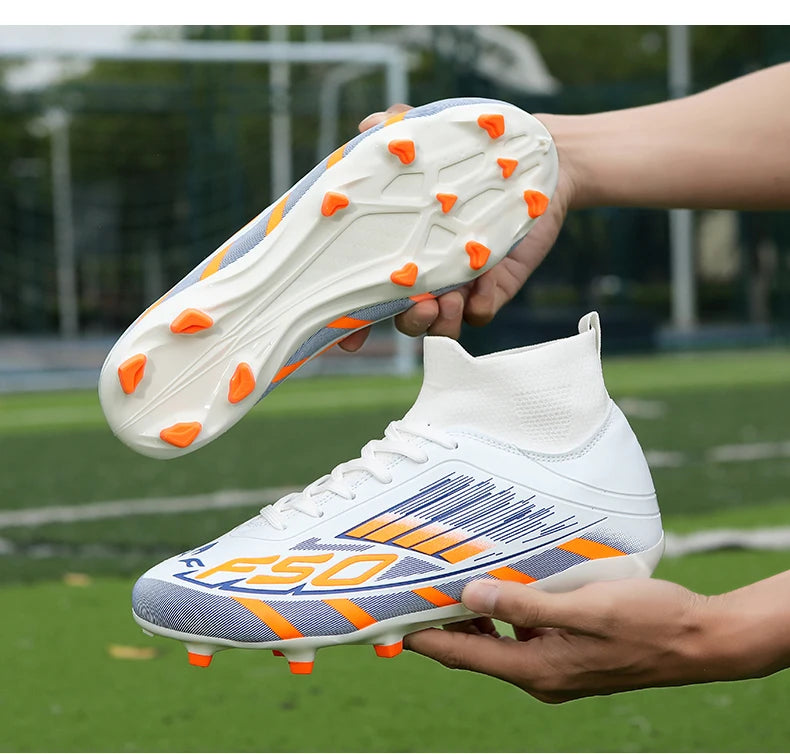 New Men's Football Boots Non-Slip Boys Grass Cleats High-Quality Match Soccer Shoes Hot-Selling Sneakers Outdoor High-Top Light