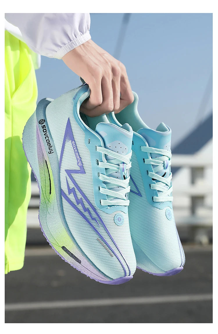 Zapatillas de running con placa de carbono para maratón, deportivas, transpirables, ligeras, cómodas y antideslizantes para hombre y mujer