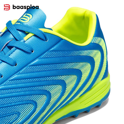 Baasploa Men's Professional Soccer Shoes Outdoor Anti-Slip Training Sport Shoes Male Light Leather Football Boots Chuteira Campo