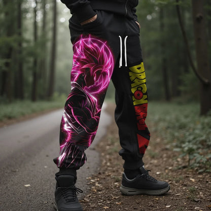 2026Trendy Men's Summrt Sweatpants Japanese Anime Dragon Ball Z Majin Buu Graphic Pants Harajuku Y2k Streetwear Outdoor Leggings