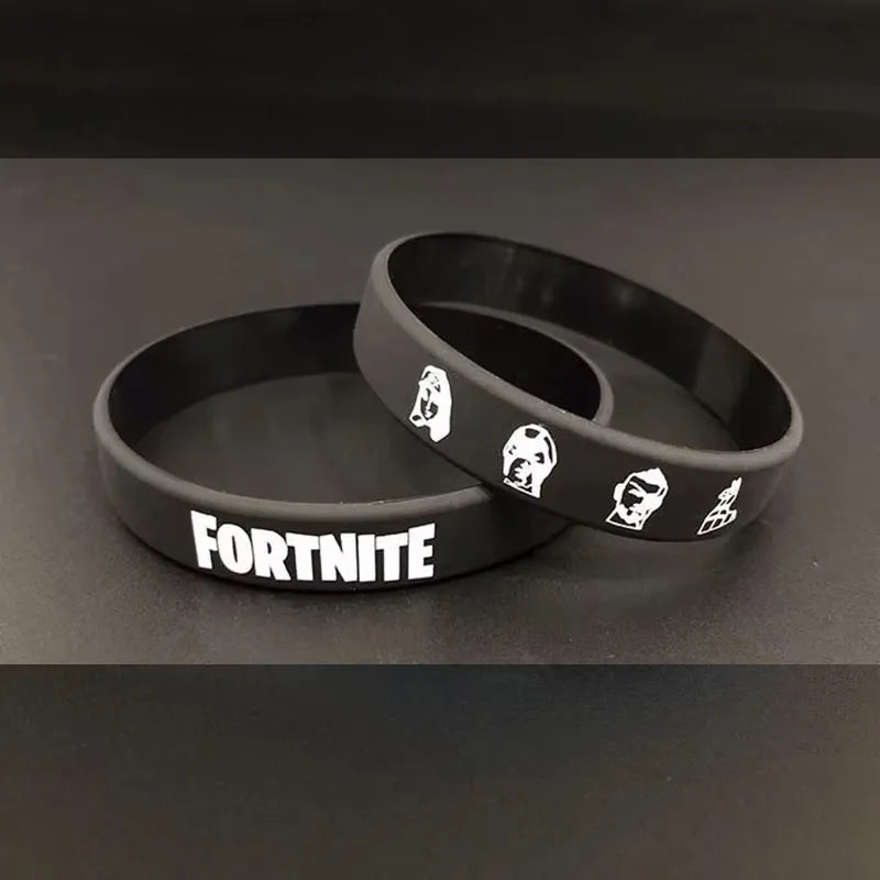 1 Stück rot-schwarzes Blanko-Fitness-Fortnite-Armband, Geschenk für Herren, Damen und Kinder, Gummi-Silikon-Armband für Männer, Großhandel