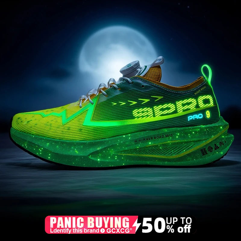 Men Marathon Running Shoes Carbon Board Specialty Sports Breathable Lightweight Women's Comfortable Athletic Nonskid Sneakers