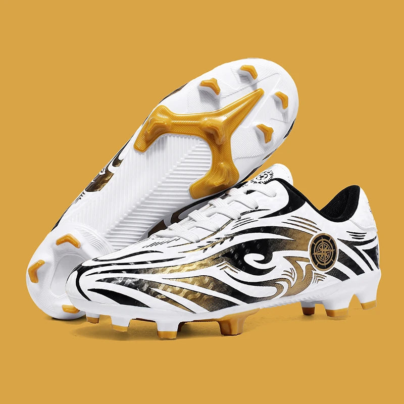 Men Soccer Cleats Comfortable Breathable Boys Football Shoes Lightweight Anti-Slip Training Boots for Grass Turf Outdoor Sports