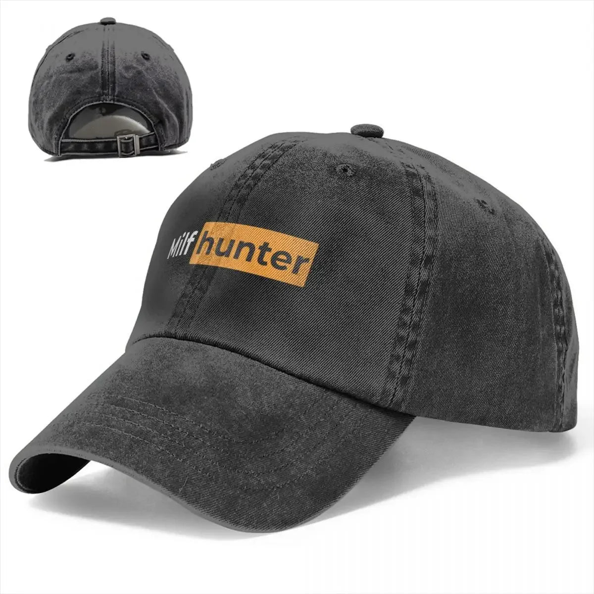 Funny Milf Hunter Baseball Caps Vintage Distressed Washed Headwear Unisex Outdoor Activities Gift Hats Cap