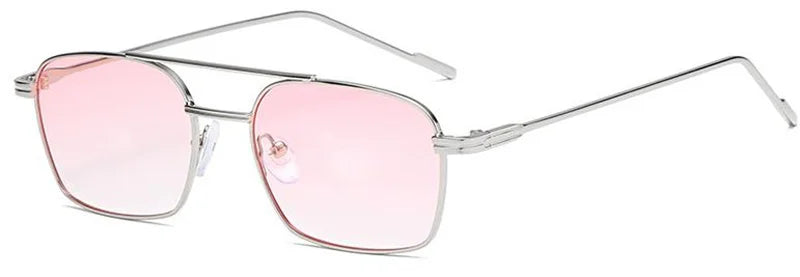 NEW Sun Glasses Unisex Double Beam Anti-UV Spectacles Personality Eyeglasses Simplity Ornamental Alloy Frame Sunglasses