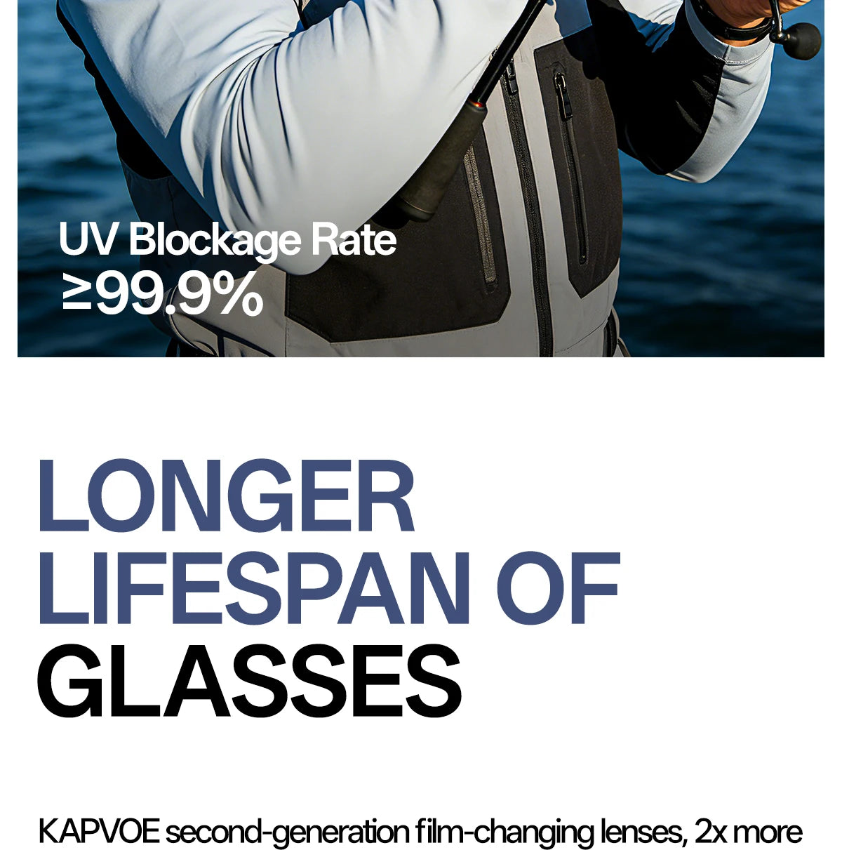 KAPVOE Outdoor Polarized Fishing Sunglasses Beach Ocean Sea Fishing Cycling UV400 MTB Sunglasses Bicycle Sports Hiking Eyewear