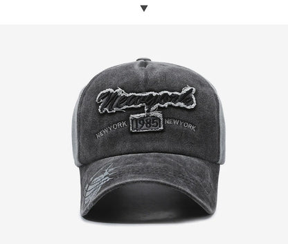 New Hat Spring and Summer European and American Sunscreen Baseball Cap Men's Washed Old Outdoor Casual Cap Women's Retro Sun Hat