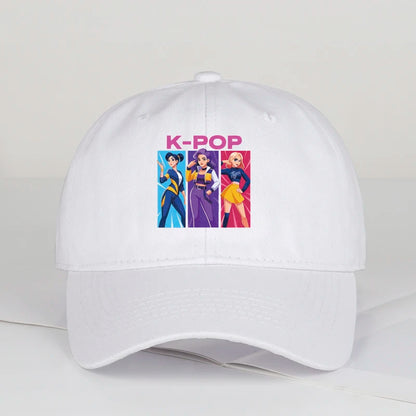 K-POP Girl Group Cartoon Baseball Cap Men Women Casual Adjustable Vintage Dad Hat Y2K Kpop Fan Sun Hat