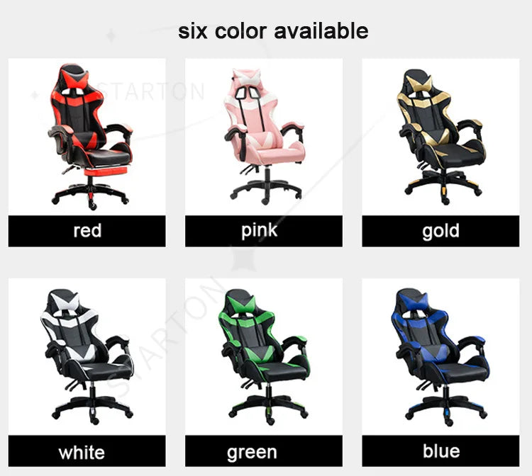 Ergonomic RGB Gaming Chair PU Leather Racing Computer Chair with Adjustable Height, Linkage Armrests, Reclining Office Gamer Chair