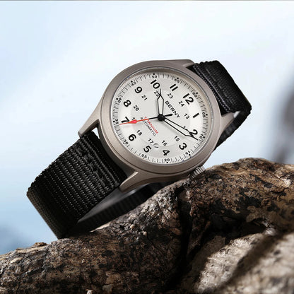 BERNY Titanium Automatic Men's Field Watches Date Sapphire Super Luminous Sports Easy Read Outdoor 10ATM Mechanical Watch