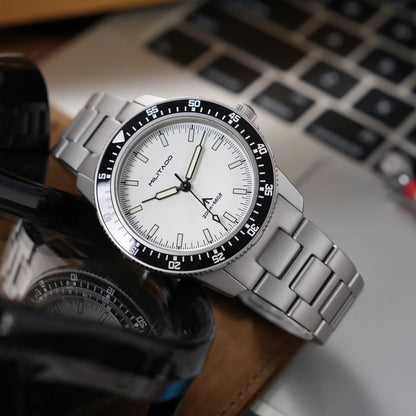 MILITADO ML25 Quartz Dive Watch VH31 Sweep Second Sapphire Crystal 200M Waterproof BGW9 Lume Ceramic Bezel Men Watch