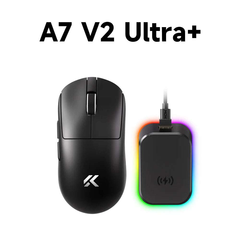 MCHOSE A7 V2 Lightweight Wireless Gaming Mouse, PAW3950 Sensor, Dual 8000Hz Polling Rate, 42000 DPI Wireless Esports Gaming Mouse
