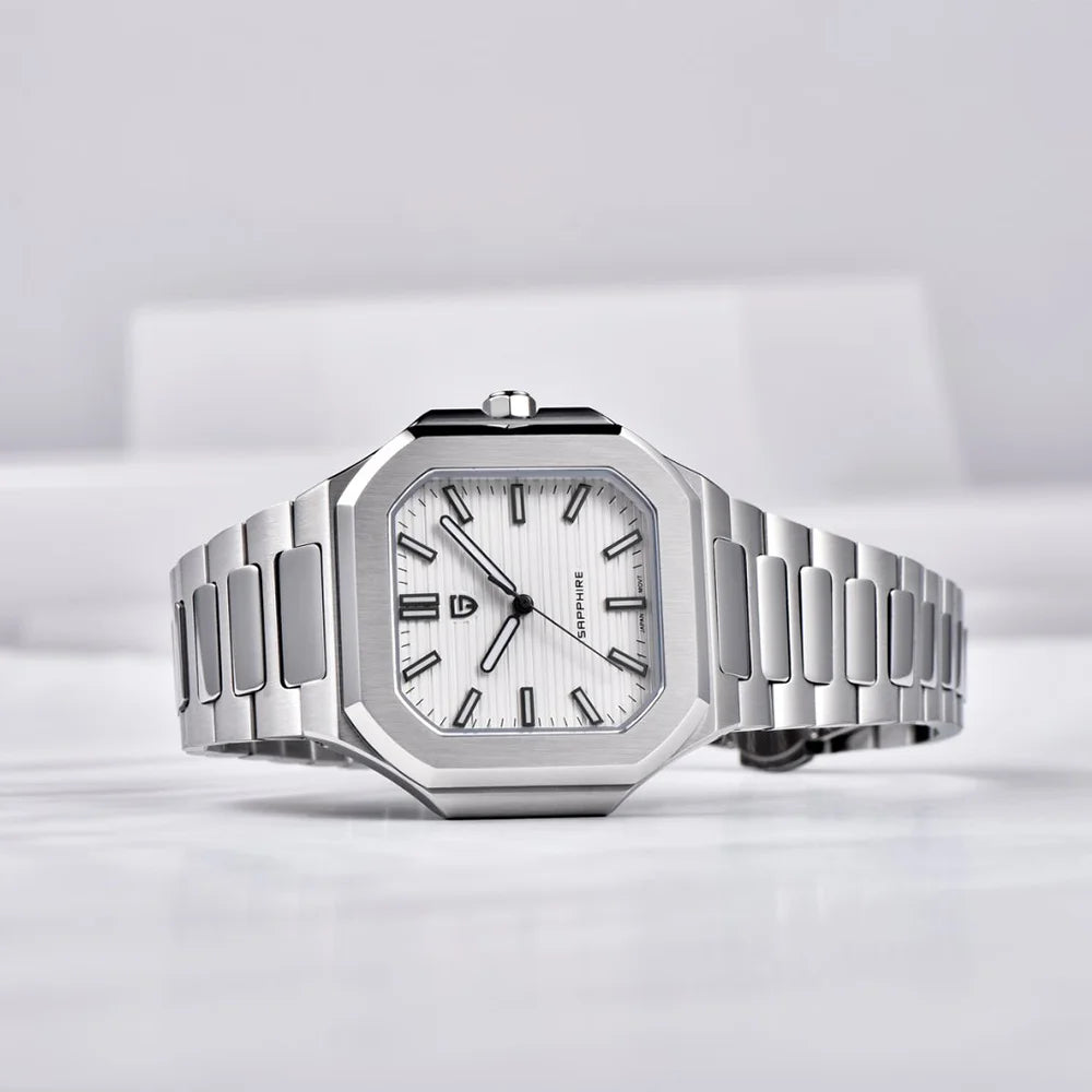 Reloj cuadrado de cuarzo para hombre PAGANI DESIGN New V2, marca de lujo premium, deportivo, resistente al agua, de zafiro y acero inoxidable