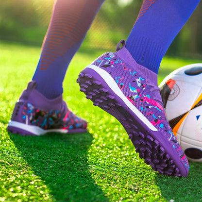 Turf Soccer Cleats Professional Men Football Boots Breathable Mesh Youth Soccer Shoes Anti-Skid Male Sneakers Society Chuteira.