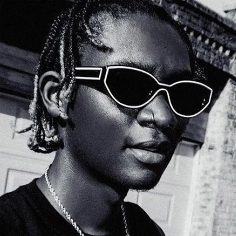 Fashion Unique Irregular Hip Hop Sunglasses Y2k Women Men Retro Glasses Ladies Beach Sunnies Outdoor Sport  with Metal Hinge