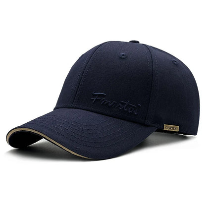 2026 New Men's Big Size Outdoor Sun Protection Baseball Cap, Hard Top Slim Face Fashion Peak Hat Unisex