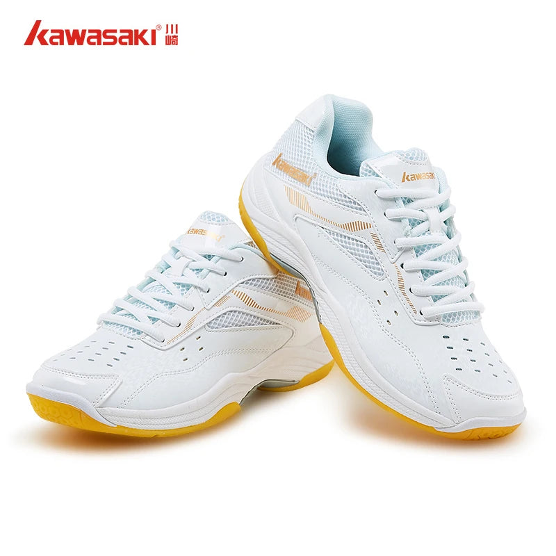 Sapatilhas de badminton masculinas Kawasaki. Sapatilhas desportivas profissionais para mulher. Sapatilhas respiráveis para recintos fechados. K-086