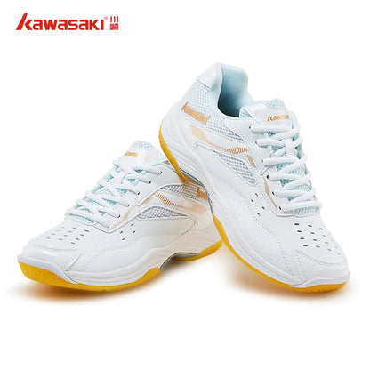 Sapatilhas de badminton masculinas Kawasaki. Sapatilhas desportivas profissionais para mulher. Sapatilhas respiráveis para recintos fechados. K-086