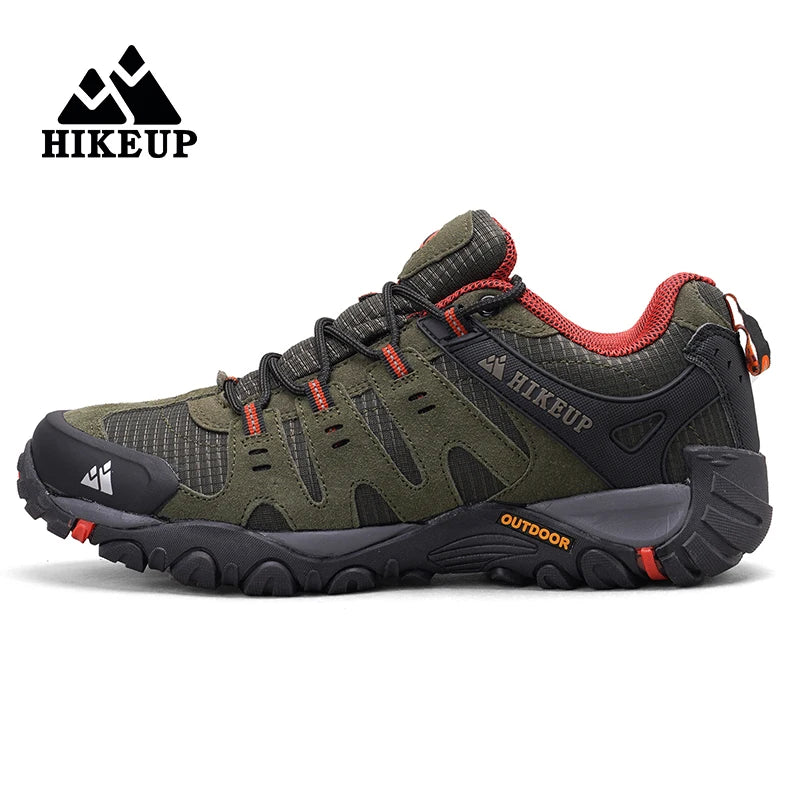 Męskie buty trekkingowe HIKEUP z zamszowej skóry – odporne na zużycie buty outdoorowe do trekkingu, chodzenia, polowania i zastosowań taktycznych