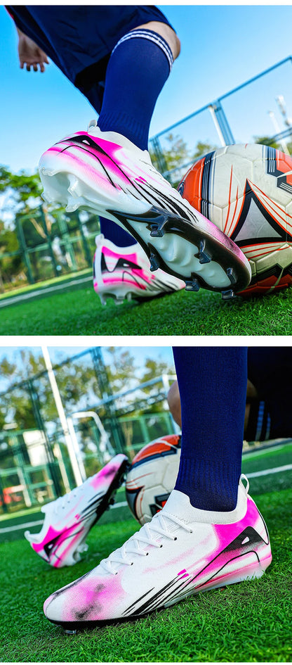New Men's Soccer Shoes Society Professional Grass Training Original Futsal Sneaker Cleats Indoor Non-Slip Football Field Boots 2025