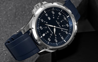 Reloj para hombre SAPPHERO: reloj de cuarzo de lujo, resistente al agua hasta 50 m, equipado con un mecanismo importado y una caja de acero inoxidable. Una idea de regalo ideal para hombre.