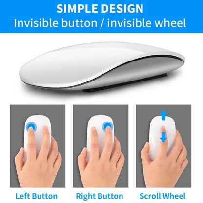 Magic Dual Mode Wireless Mouse Bluetooth Touch Slim Rechargeable Ergonomic for Macbook Air Pro PC Laptop Computer Notebook 2026
