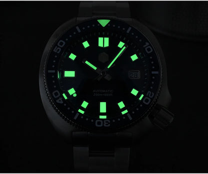 San Martin Turtle Men's Diver Watch 44mm NH35 Automatic Mechanical Wristwatch Sapphire Waterproof 200m Luminous Watches SN0047