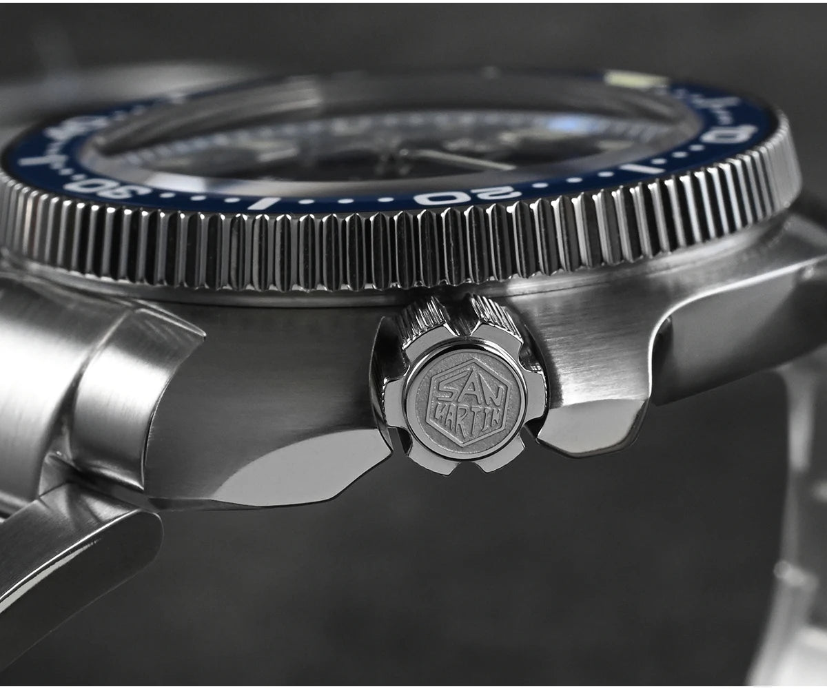 San Martin Turtle Men's Diver Watch 44mm NH35 Automatic Mechanical Wristwatch Sapphire Waterproof 200m Luminous Watches SN0047
